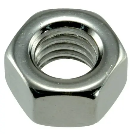 7/16 -14 Polished 18-8 Stainless Steel Grade 5 Coarse Thread Hex Nuts (5 Pcs.)