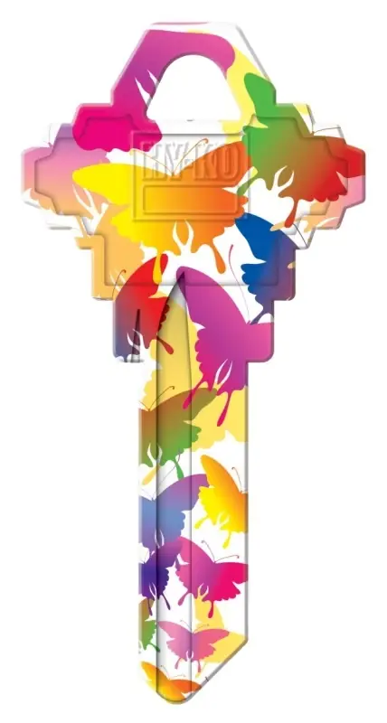 Hy-ko Butterflies House Key Blank Single Sided For Schlage Locks