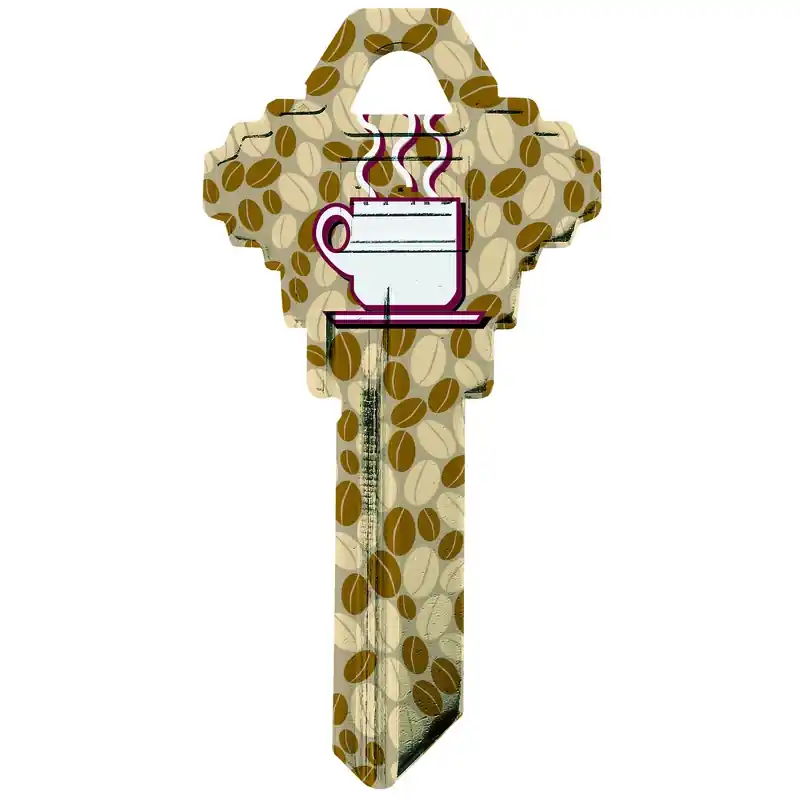Hy-ko Coffee Cup Key Blank For Schlage Sc1 Keyways - Brass Design