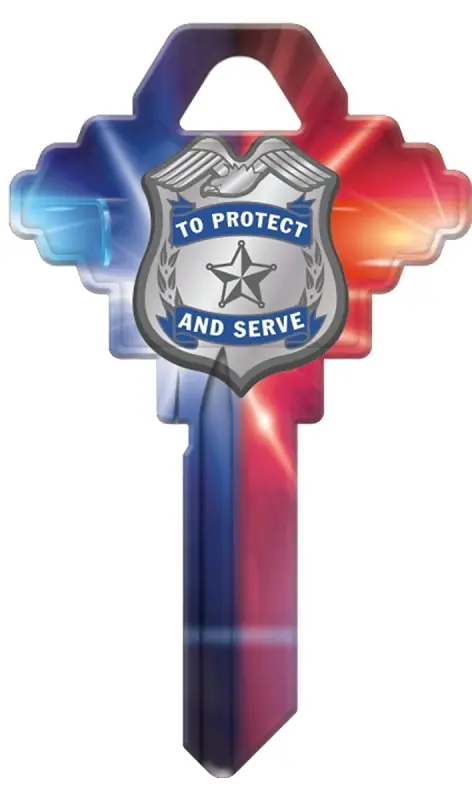 Hy-ko Police Badge House Key Blank For Schlage Locks - Single Sided Design