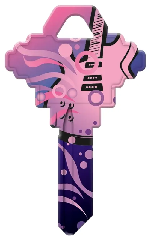 Hy-ko Music Bling House/office Key Blank Sc1-rkbl For Schlage Locks
