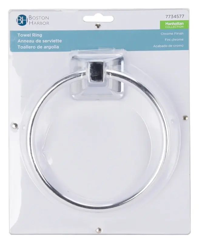 Chrome Towel Ring Model Csc 8586-3l For Bathroom Convenience