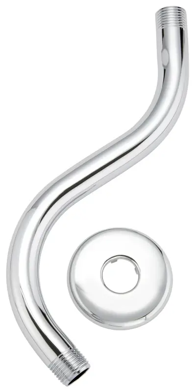 Pp825-191 S-style Shower Arm And Flange, Polished Chrome, 11-1/4 In