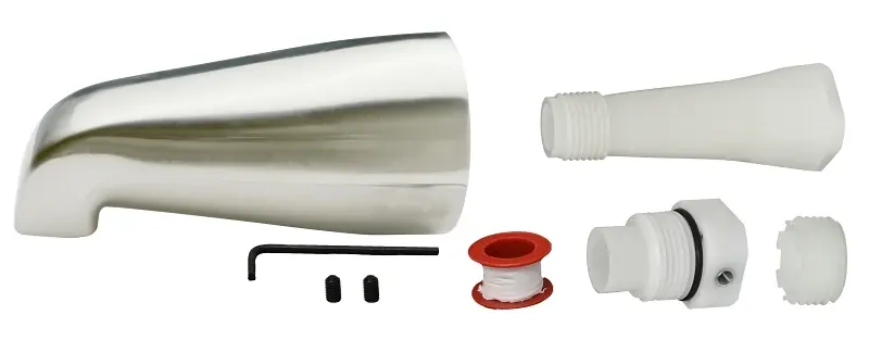 Universal Tub Spout Without Diverter, Brushed Nickel, Model Pp825-33bn