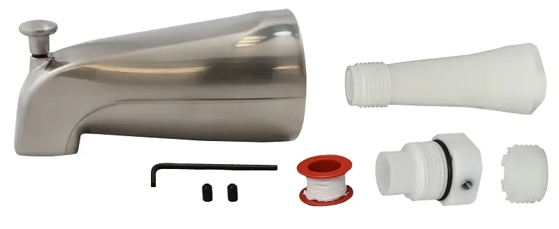 Pp825-35bn Universal Fit Bathtub Spout With Front Diverter, Brass Nickel Finish