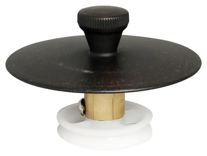 Universal Bathtub Drain Stopper With Bronze Finish And O-rings Assortment