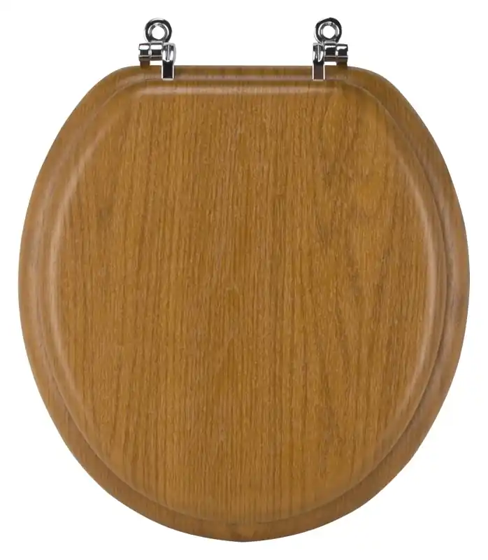 17 Inch Toilet Seat Natural Oak Finish Model T-17wo-3l-c