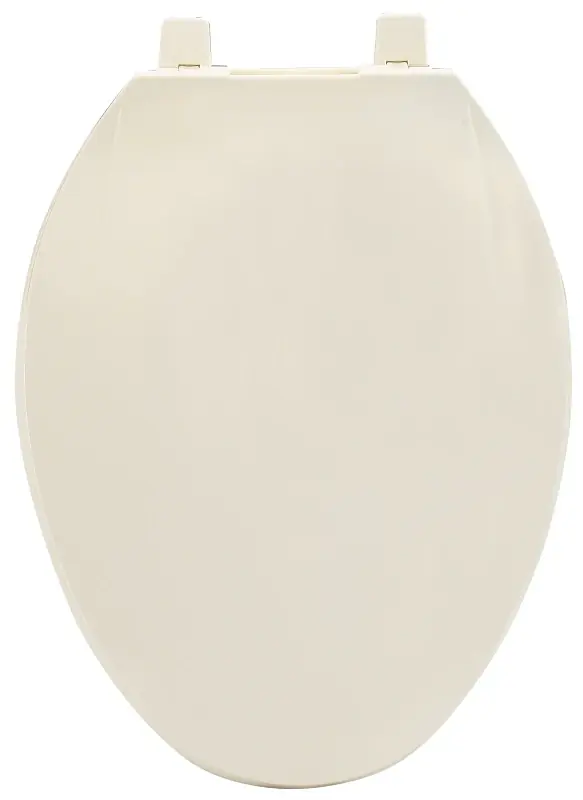 Cs02-b3l Elongated Toilet Seat, Plastic, Bone Color