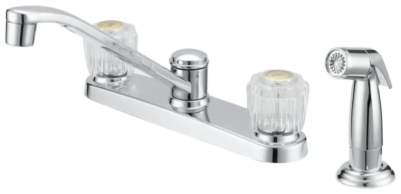 F8f10041cp Two Handle Kitchen Faucet, Chrome Finish, 8 Inch Centers