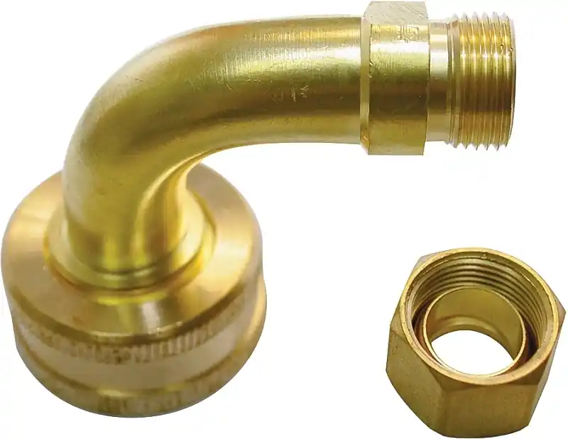 Brass 3/8 In. D X 3/4 In. D Dishwasher Elbow 1 Pk