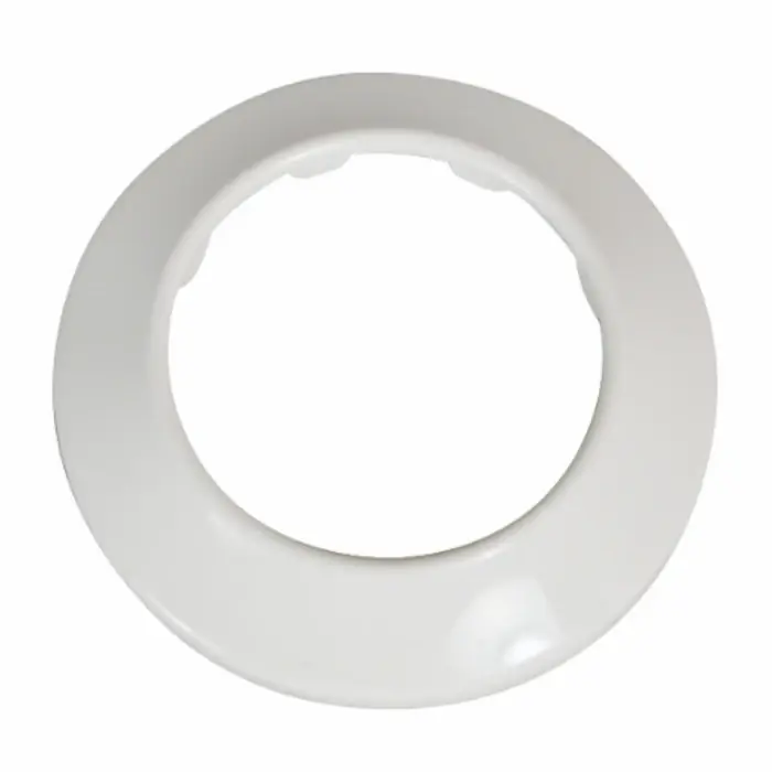 Flange Shallow 1-1/2 Inch White Plastic With Chrome Plating