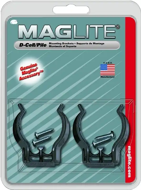 Maglite D-cell Black Led Mounting Bracket