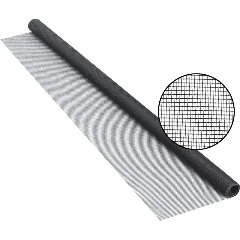 24 In. X 84 In. Charcoal Fiberglass Screen Cloth - Durable Insect Protection