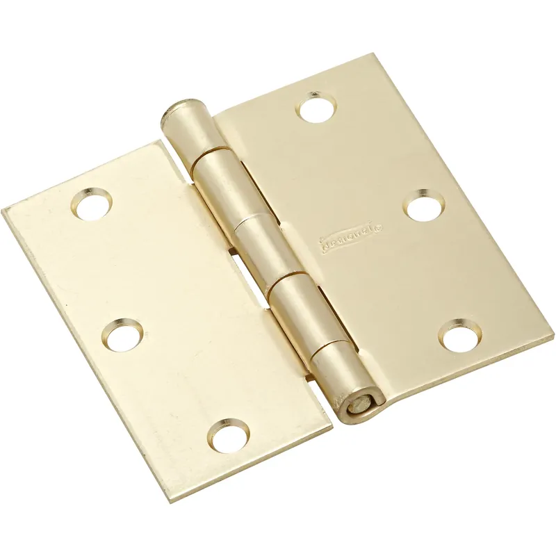 3 In. L Satin Brass Door Hinge 1 Pk