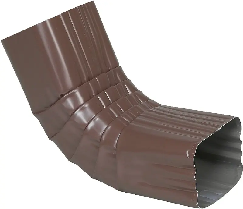 Gutter Front Elbow, Style A, 75 Degree, Brown Aluminum, 2 X 3 In.