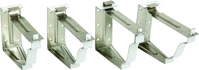 Snap Lok Fascia Bracket, White Aluminum, 5 In., 4-pk.