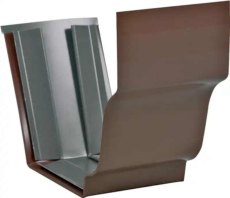 Gutter Slip Joint Connectors, Brown Aluminum, 5 In.