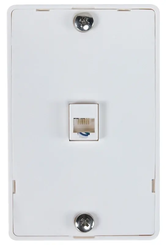 Tw1001wpw Universal Wall Phone Jack, Single White Finish