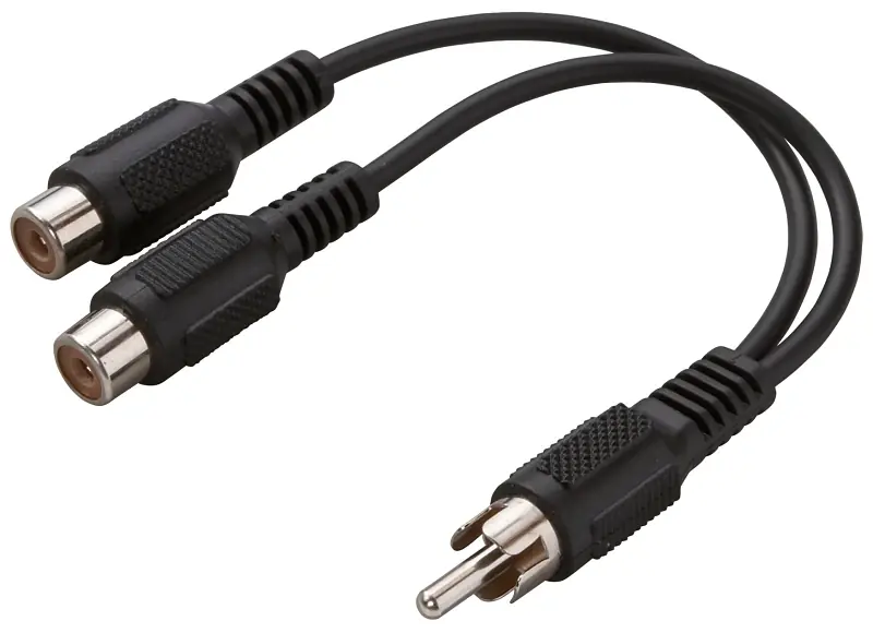 Ay1003rcamf 3-inch Rca Y Adapter M-2f For Dual Output