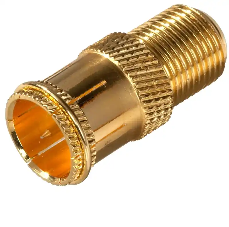 Rg6 Quick F Plug Connector, Model Va1001rg6qp, Gold Finish