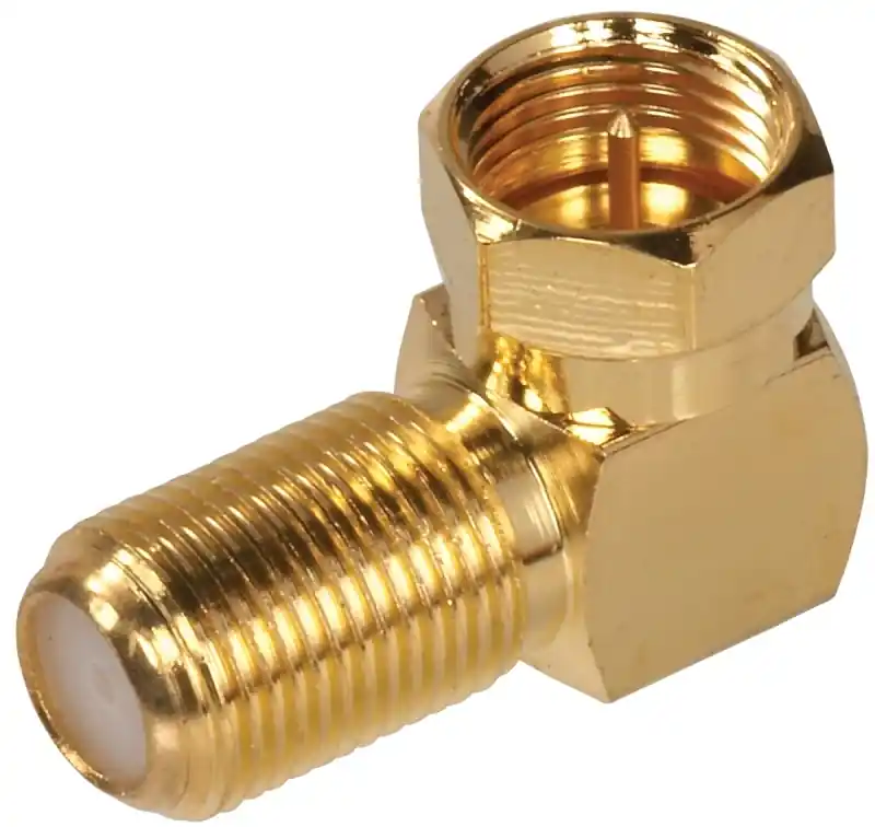 Right Angle Coaxial Connector Rg6 Model Va1001rg6ra Gold Finish