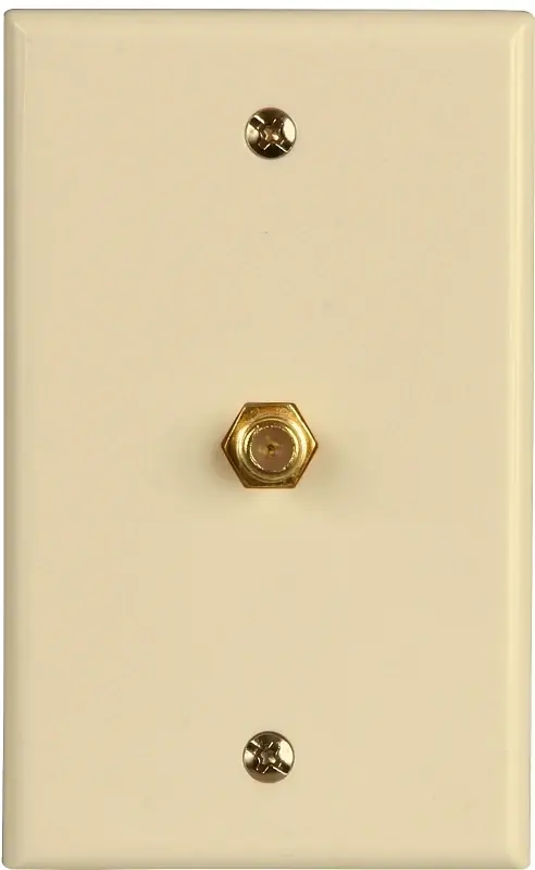 Vw1001wj1a Almond Coaxial Cable Wall Jack For Easy Installation