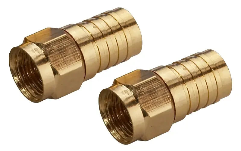 American Tack & Hardware 7230782 Weatherproof Crimp On F Connector - Gold