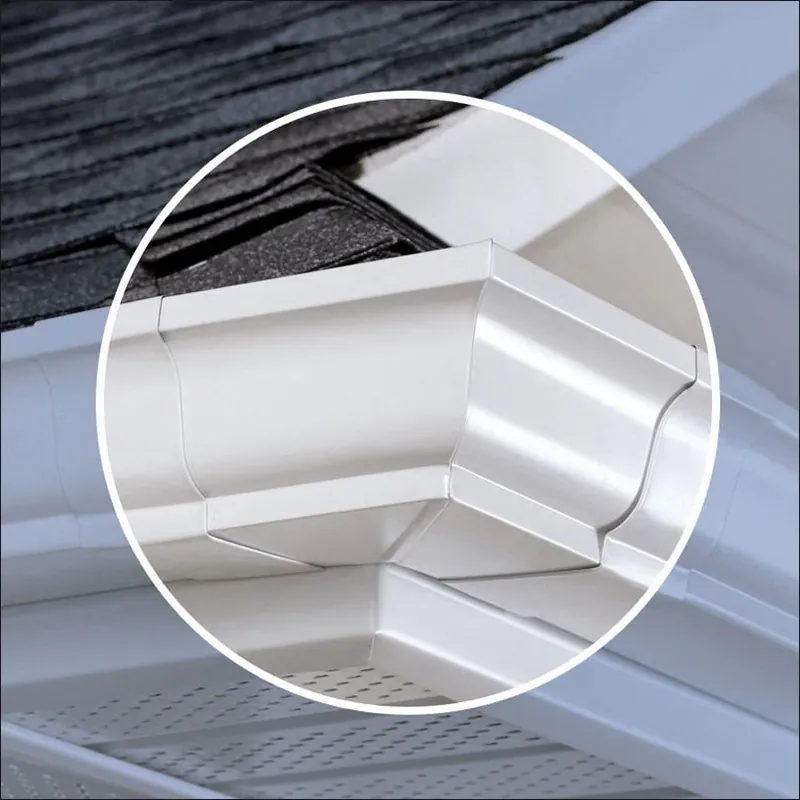 Amerimax 5 In. W X 7.25 In. L White Aluminum K Outside Miter