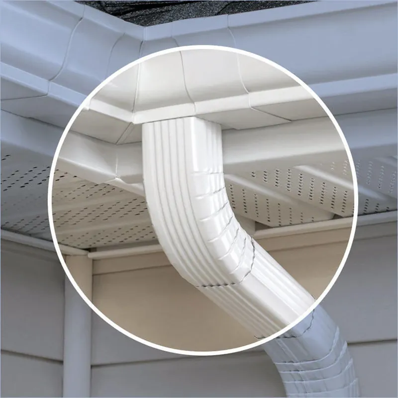 Amerimax 2 In. H X 3 In. W X 17 In. L White Aluminum A Gutter Elbow