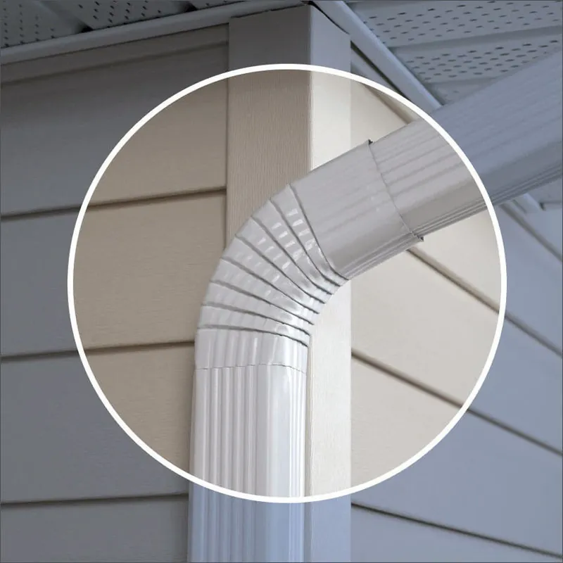 Amerimax 2 In. H X 3 In. W X 17 In. L White Aluminum B Gutter Elbow