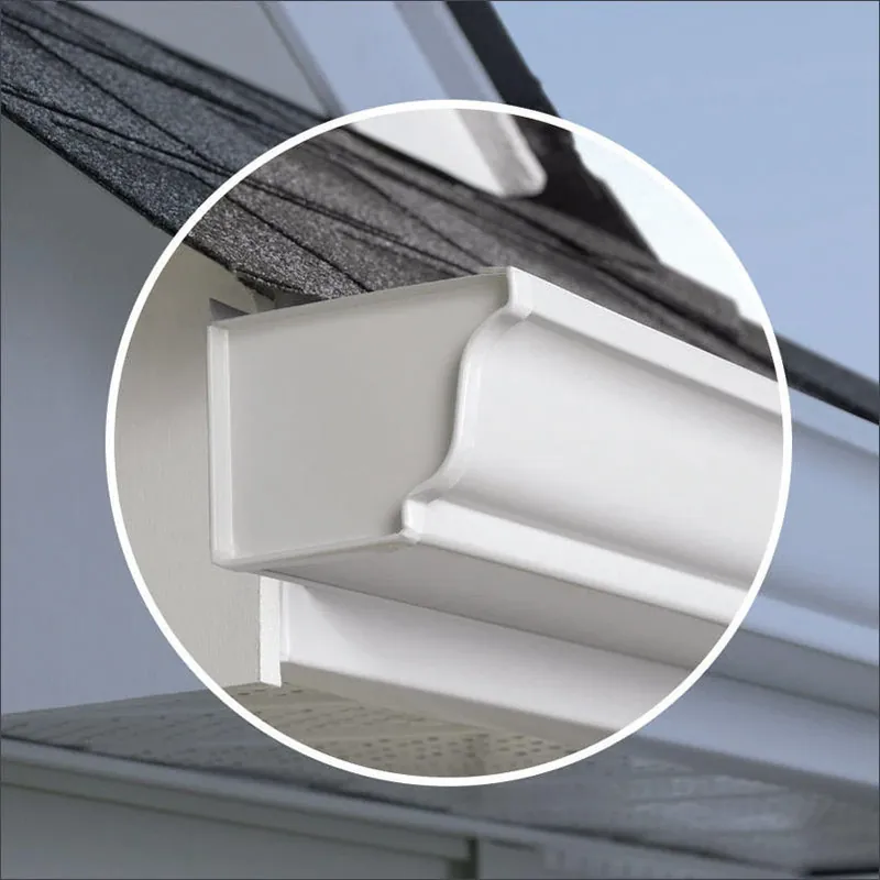 Amerimax 3.5 In. H X 5 In. W X 0.5 In. L White Aluminum K Left End Cap