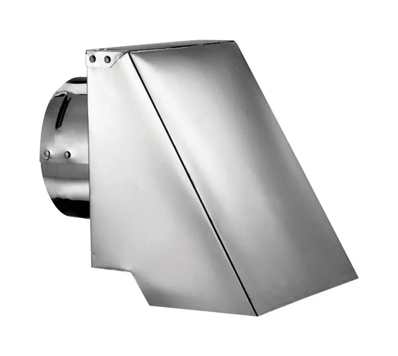 Pellet Pipe Vent Horizontal Cap, Square With 4 In. Inner Diameter