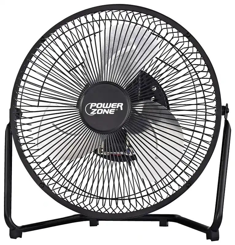 Vf-9n High-velocity Fan, 9 Inch Diameter, 3-speed, 180 Degree Rotating, Black