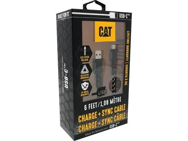 Certified 6 Ft Usb-c To Usb Charge/sync Cable - Model Cat-usb-usbc