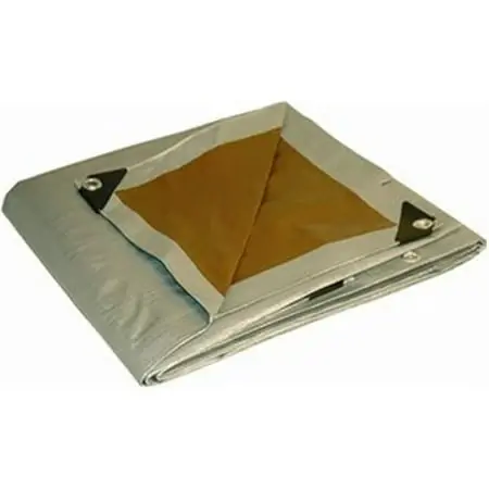 28" X 48" Silver/brown Laminated Polyethylene Tarp By Foremost Tarp Co Inc