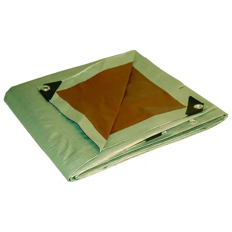 Dry Top 12‘ X 24‘ Heavy Duty Reversible Polyethylene Tarp - Brown/silver