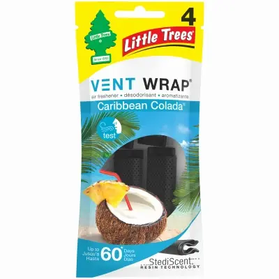 Vent Wrap Caribbean Colada Scent Car Air Freshener Solid