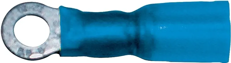65710 Blue Shrink Seal Ring Terminal For 16 To 14 Awg Wire