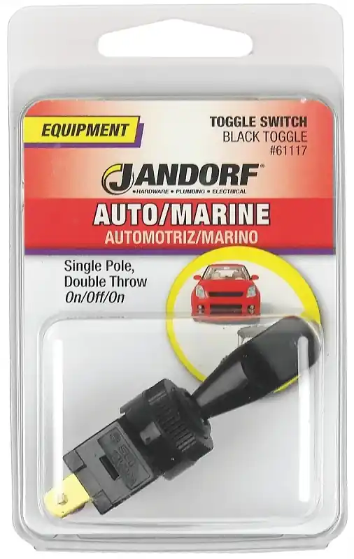 20 Amps Single Pole Toggle Automotive/marine Switch Black 1 Pk