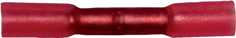 65701 22-18 Gauge Shrink Butt Splice Connector, 600 V, Red