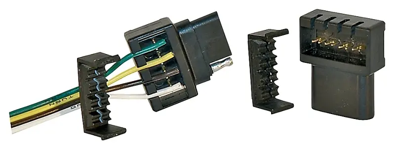 4-flat Professional Vehicle/trailer Connector Set With Led Indicator
