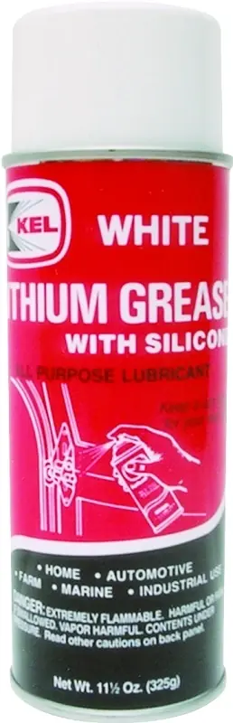 White Lithium Grease With Silicone, 11.5 Oz.