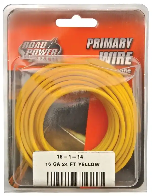 Primary Wire, Yellow, 16-ga., 24 Ft.