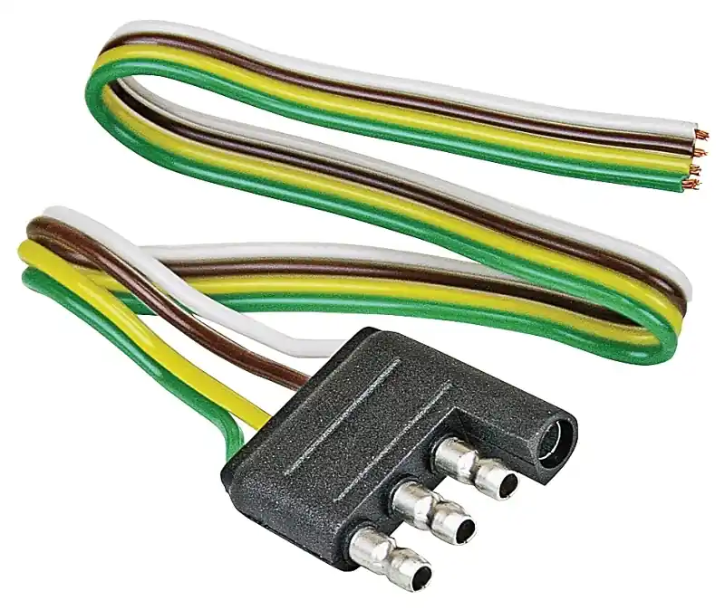 6-round To 4-flat Plug-in Adapter, Model 74124, 12-inch Length