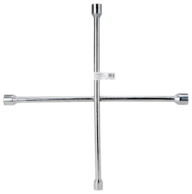 20 Inch 4-way Sae Lug Wrench, Hex Socket Sizes 11/16, 3/4, 13/16, 7/8