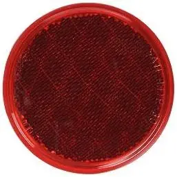V475r Red Round Stick-on Reflector 3-3/16" Diameter