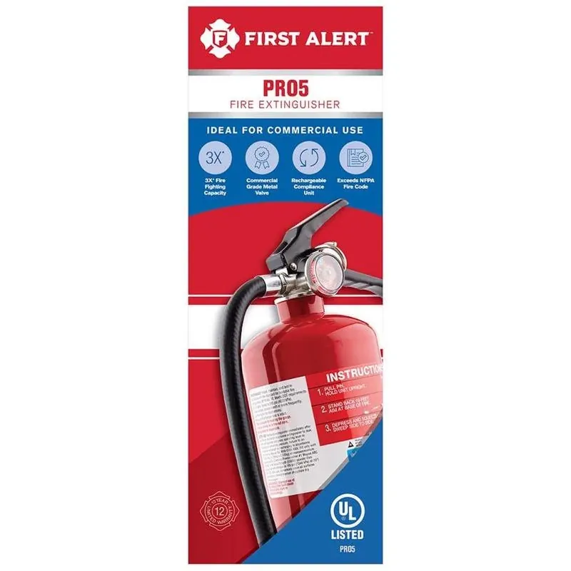 First Alert Pro Series 5 Lb Fire Extinguisher For Household Osha/us Coast Guard Agency Approval