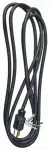 Power Cord, 16/3 Sjtw, Black, 8-ft.