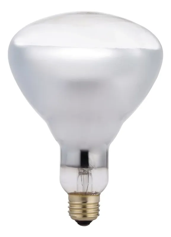 125-watt R40 Clear Heat Lamp, Dimmable Flood Beam, Medium Base
