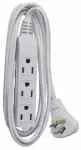 Extension Cord, 16/3 Spt-2 White Vinyl Low Profile Grounded Slender Plug, 8-ft.